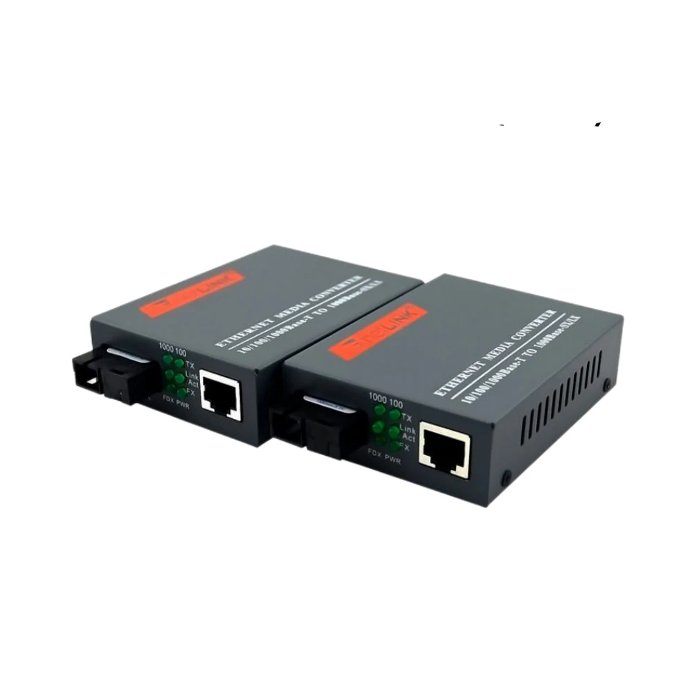 Gigabit Fiber Optical Media Converter 10/100/1000Mbps Single Fiber SC Port