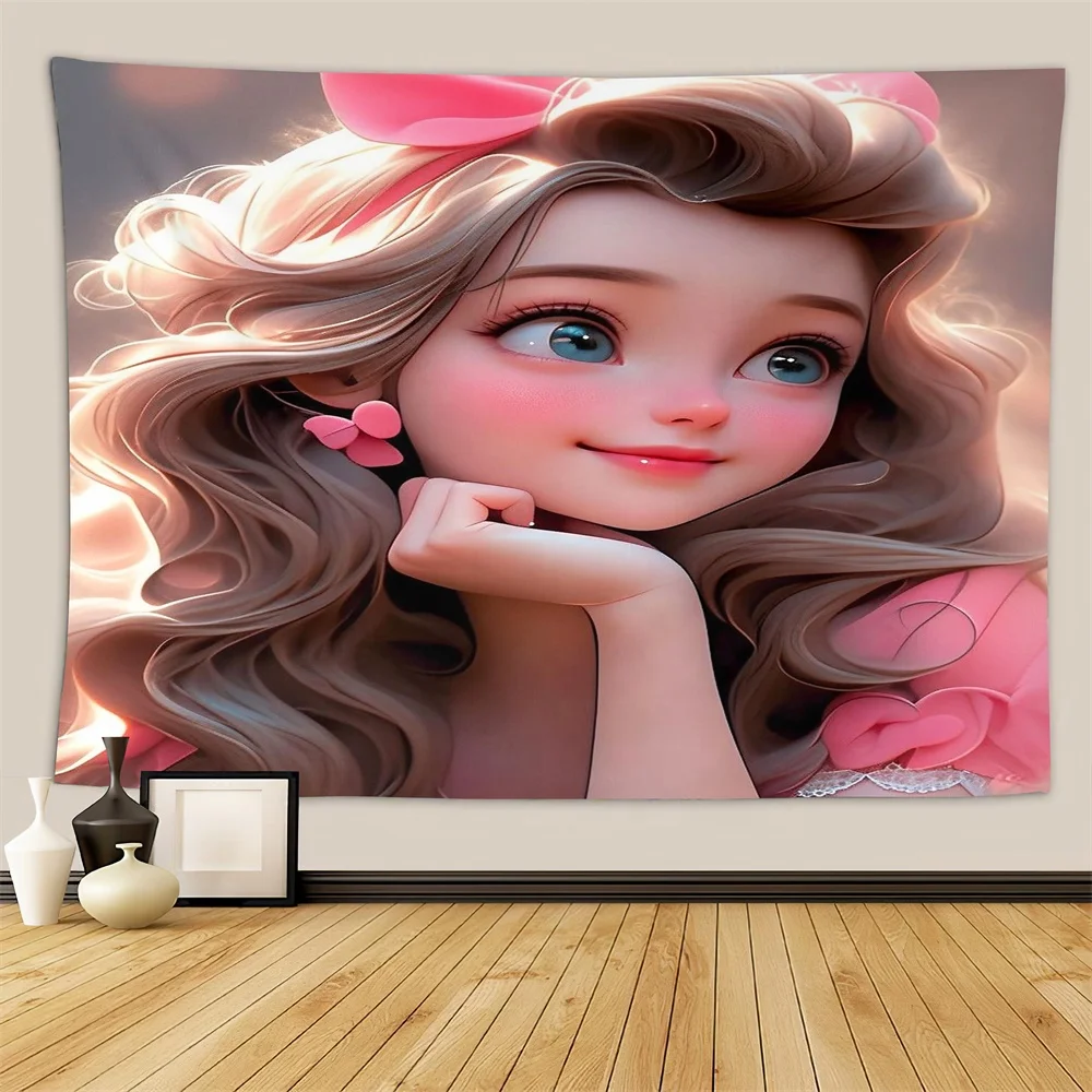 Top High Quality Custom Logo Printed Polyester Fabric Anime Wall Tapestry For Home Decor