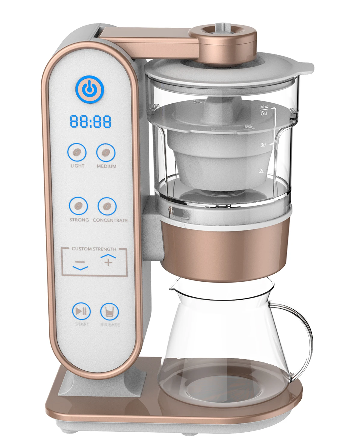 2024 New Multi-functional New Vacuum Brew Coffee Maker Machine For Coffee Powder Tea Coffee Bag Tea Bag