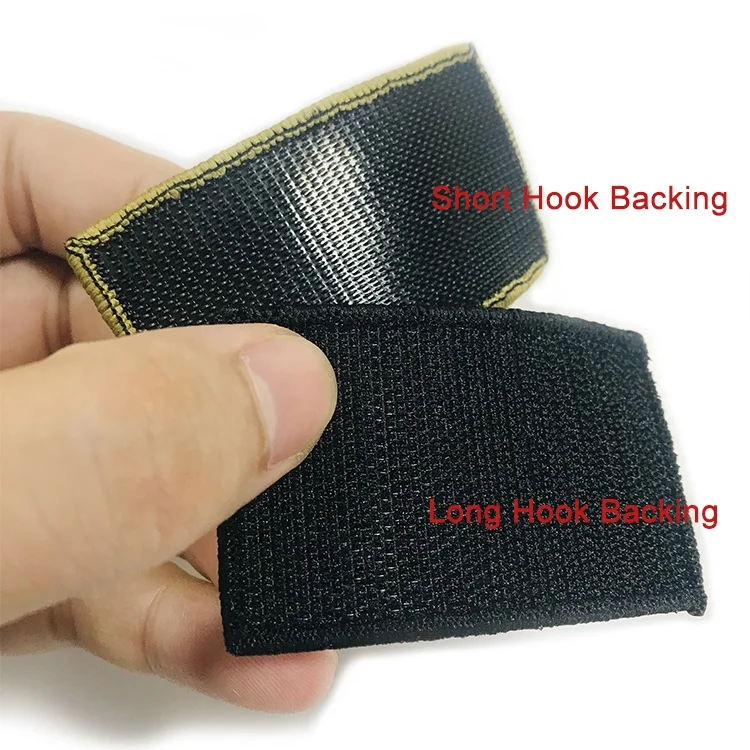 Custom Embroidery Woven Patch Hook And Loop Patch Velcroes Patches