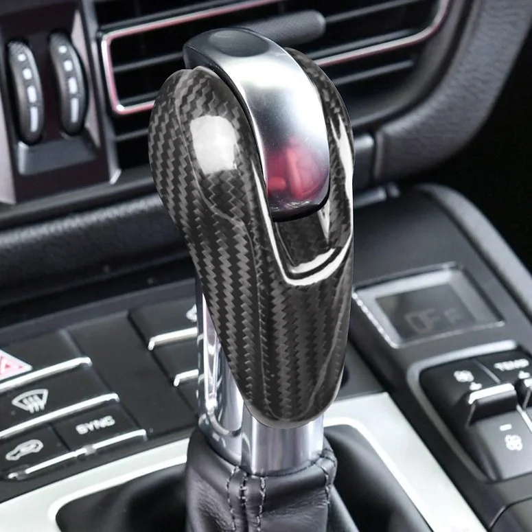 Gear lever modification carbon fiber interior decorative is suitable for Porsche old Cayenne 718 911 Macan Panamera Boxster