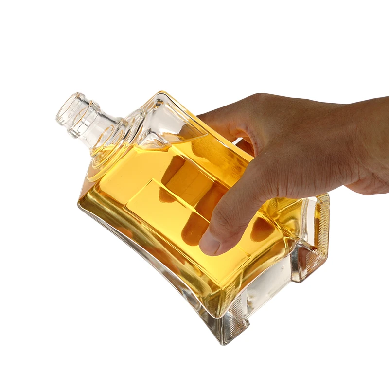 Unique Shaped Square Wholesale Wine Glass Bottle