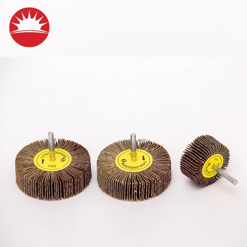 High Sharpness Grit 40#-320 Sanding Cut Faster Spindle Flap Wheel With Shaft Shank for Polishing and