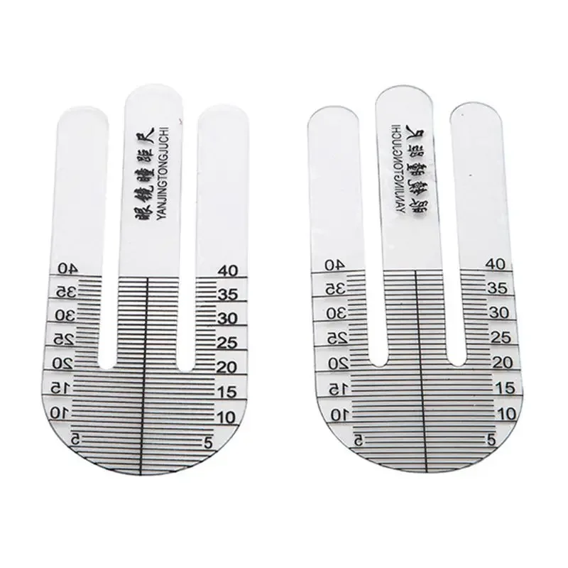 1Pair Optical PH Ruler Pupil Height Meter Optometry PH Tester for Eye Measurement