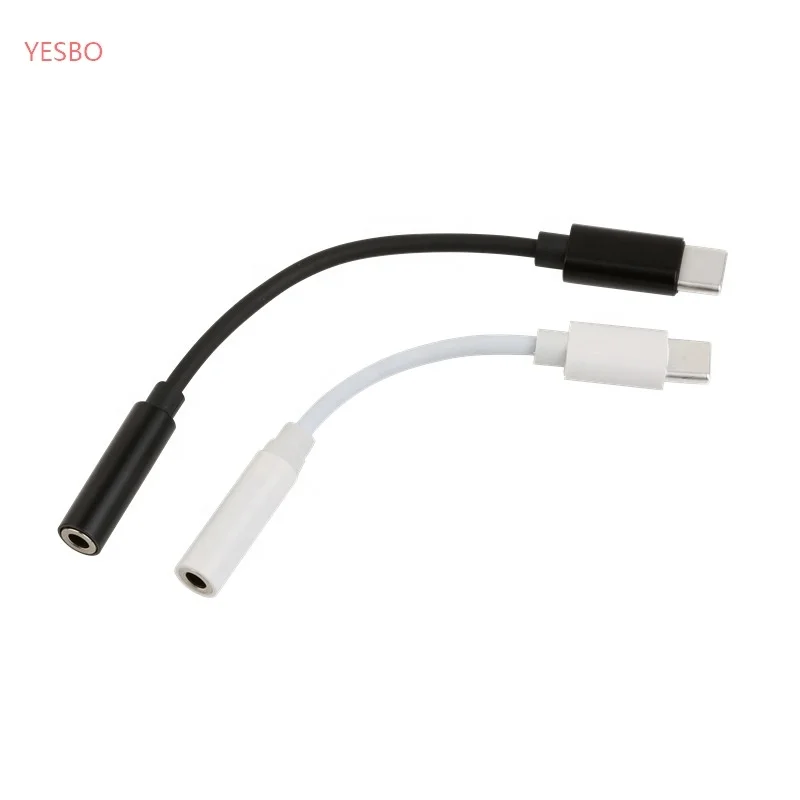 USB-C Type C Adapter Port to 3.5MM Aux Audio Jack USB  Cable