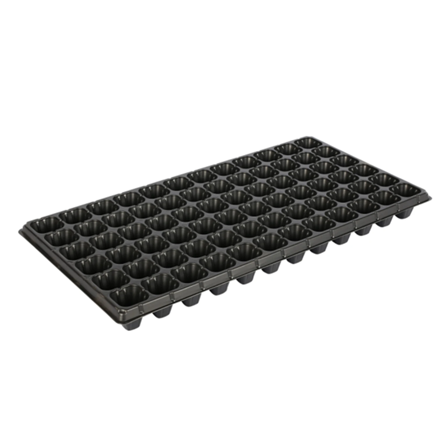 Wholesale Quality Agricultural Tomato Black Square 72 Cells PS Plastic Seedling Trays
