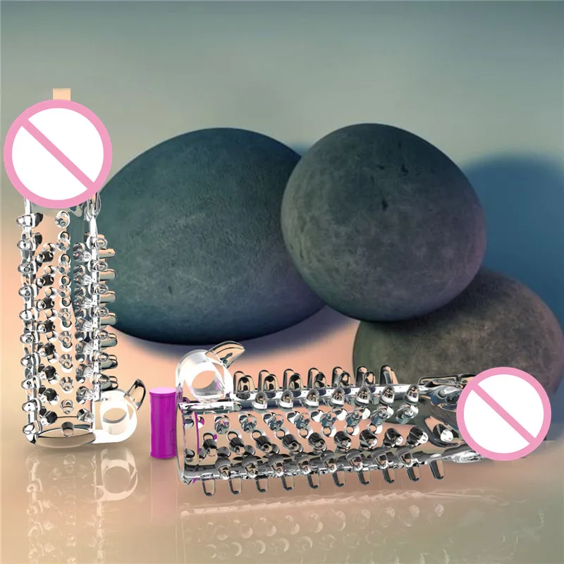 Penis sleeves crystal dragon condoms with vibration