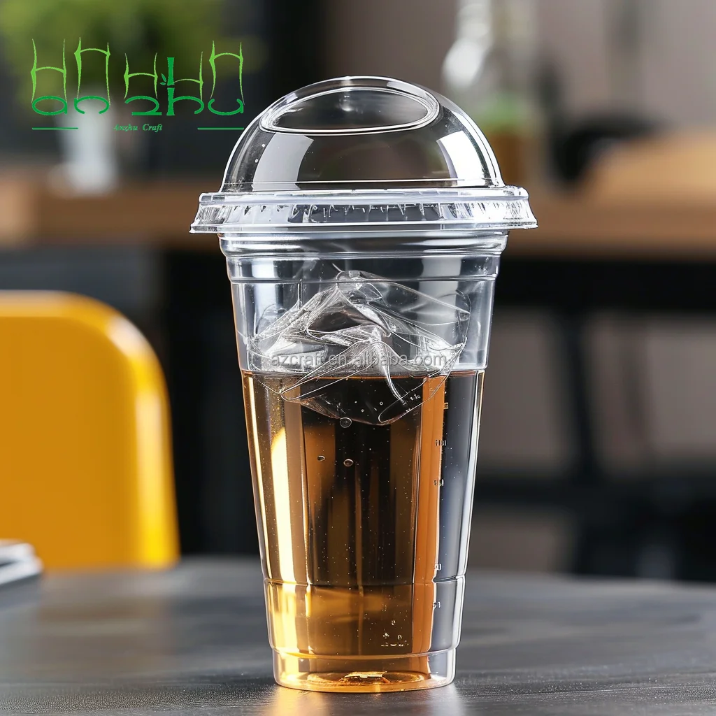 Best selling disposable clear pla plastic cup ice coffee cup