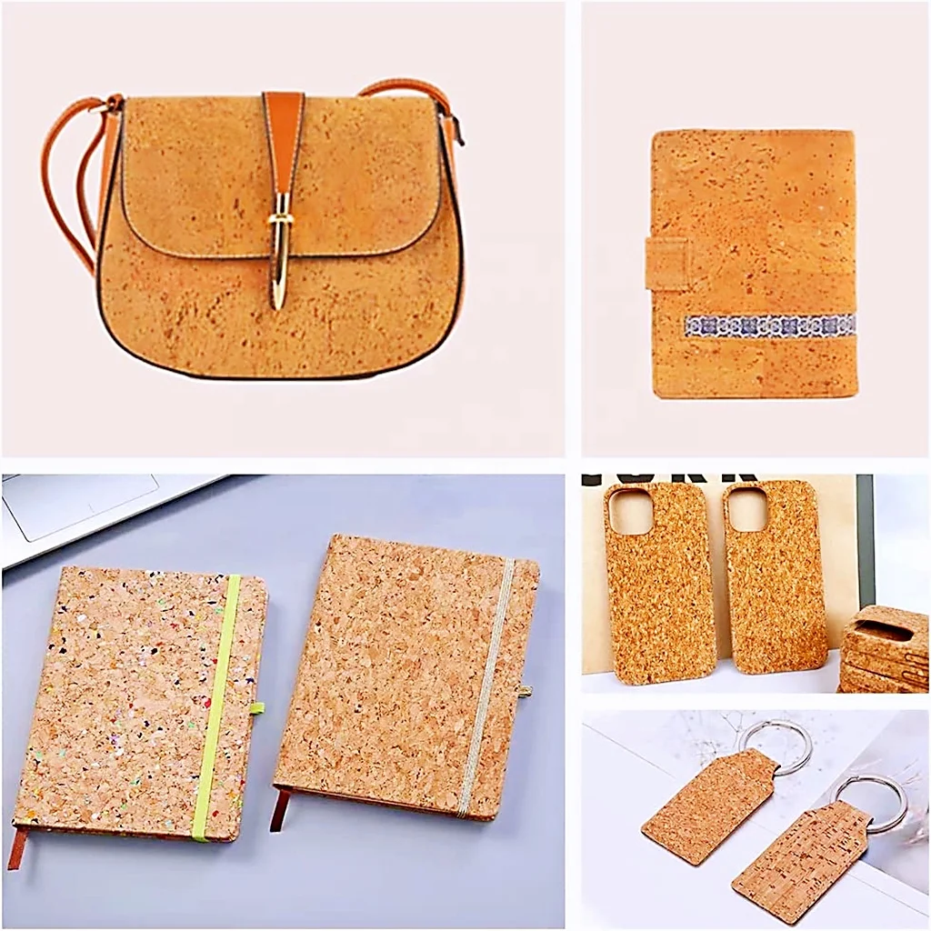 Eco-Friendly High Standard Synthetic Leather Soft Vegan Real Cork Leather Natural Cork Fabric For Bag Making