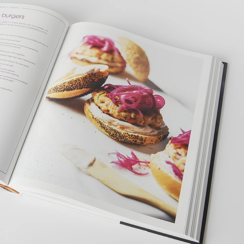 Color Printing Art Paper High-end Custom Cookbook Printing Hardcover Softcover Paperback Binding