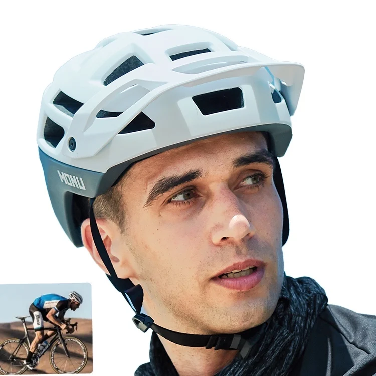 Monu RTS PC Shell EPS Foaming Helmet For Adults With Movable Chin Bar Pad Safety Breathable Mountain Bicycle Helmet