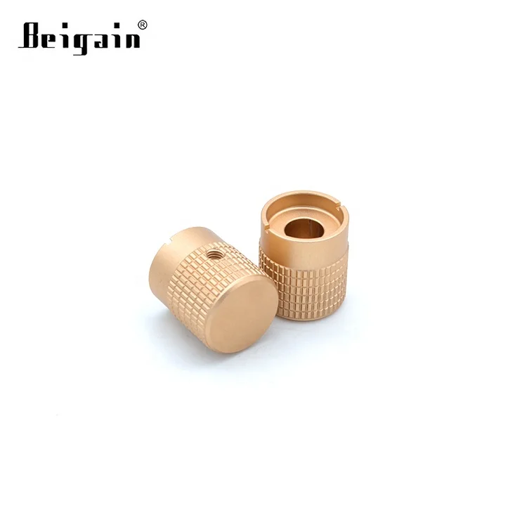 Custom CNC Machining Aluminum knurled Knob Nice Aluminum Musical Instrument Volume Control Knob Component machining services