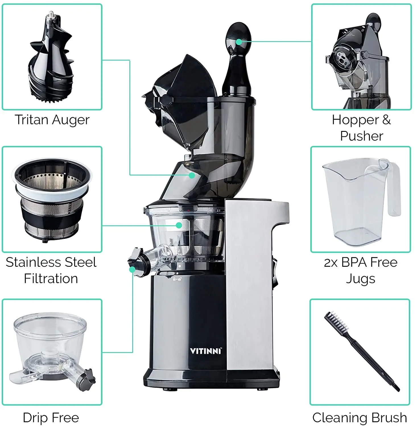 Big Mouth Slow Juicer Alloy Blade Juicers High Quality Cold Press Orange Juicer Machine