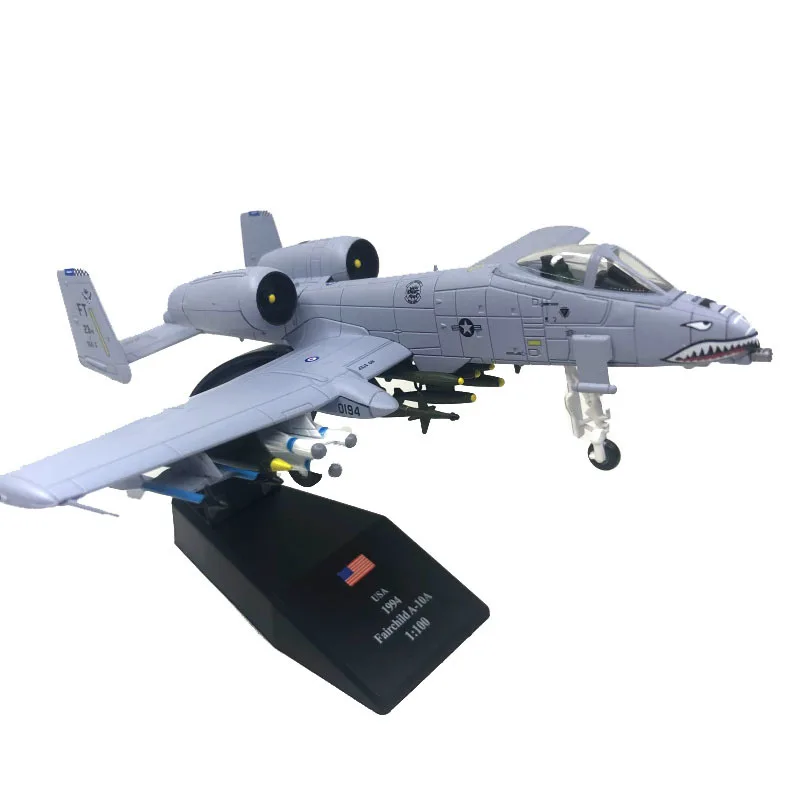 1/100 Scale Fairchild Republic A-10 Thunderbolt Plane Fighter Diecast Airplane Alloy Model