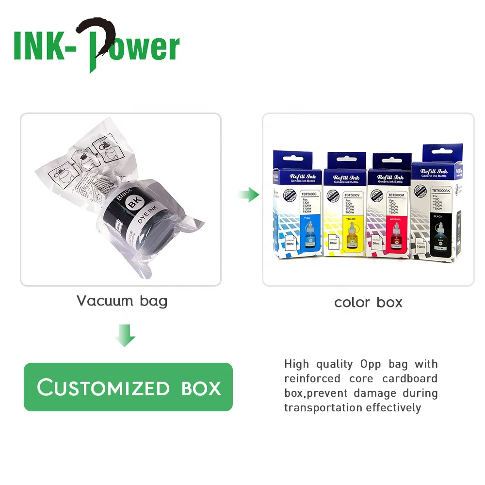 BTD60 BTD60BK BT6000 BT5000 BT5000C BT5000M BT5000Y BT5001 Premium Compatible Color Bottle Refill Tintas Ink for Brother Printer