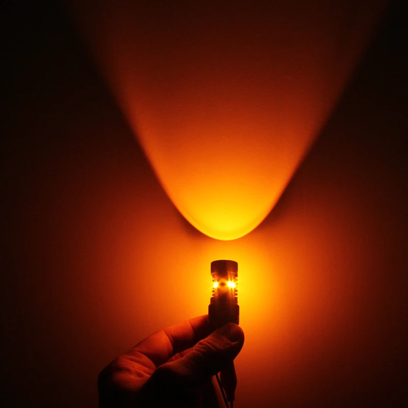 16Smd Canbus Car Led Switch Back Dual Color White Yellow Led T20 T25 7443 W21W 3030 Brake Fog Light Turn Signal Light Bulbs