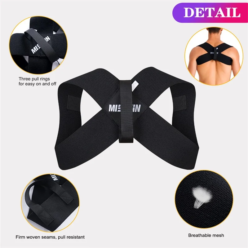 Wholesale Back Posture Brace SBrace Support Belt Corrector Straighten Clavicle Spine Shapewear Corrector Shoulder Lumbar Rectify