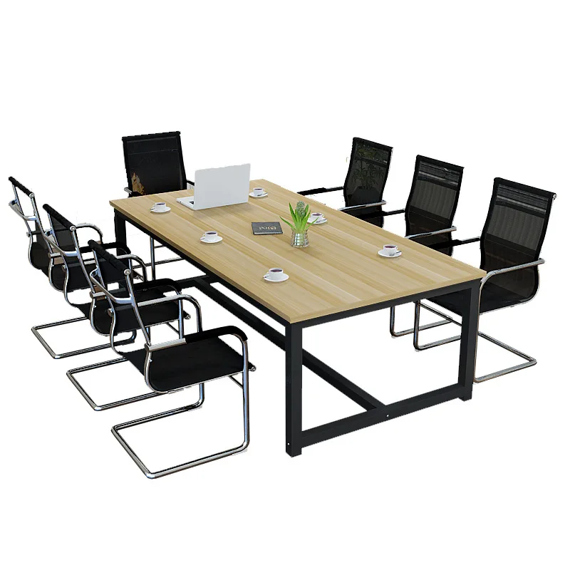 Simple modern conference training negotiation conference room rectangular simple reinforcement table and chair combination