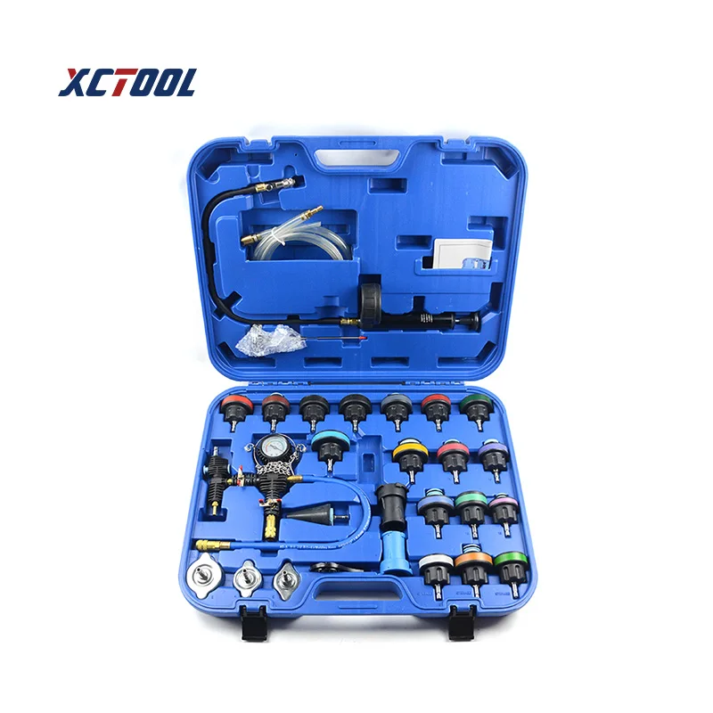 XCTOOL XC9045 Hot Selling 27pc Master cooling radiator pressure tester with vacuum purge and refill kit