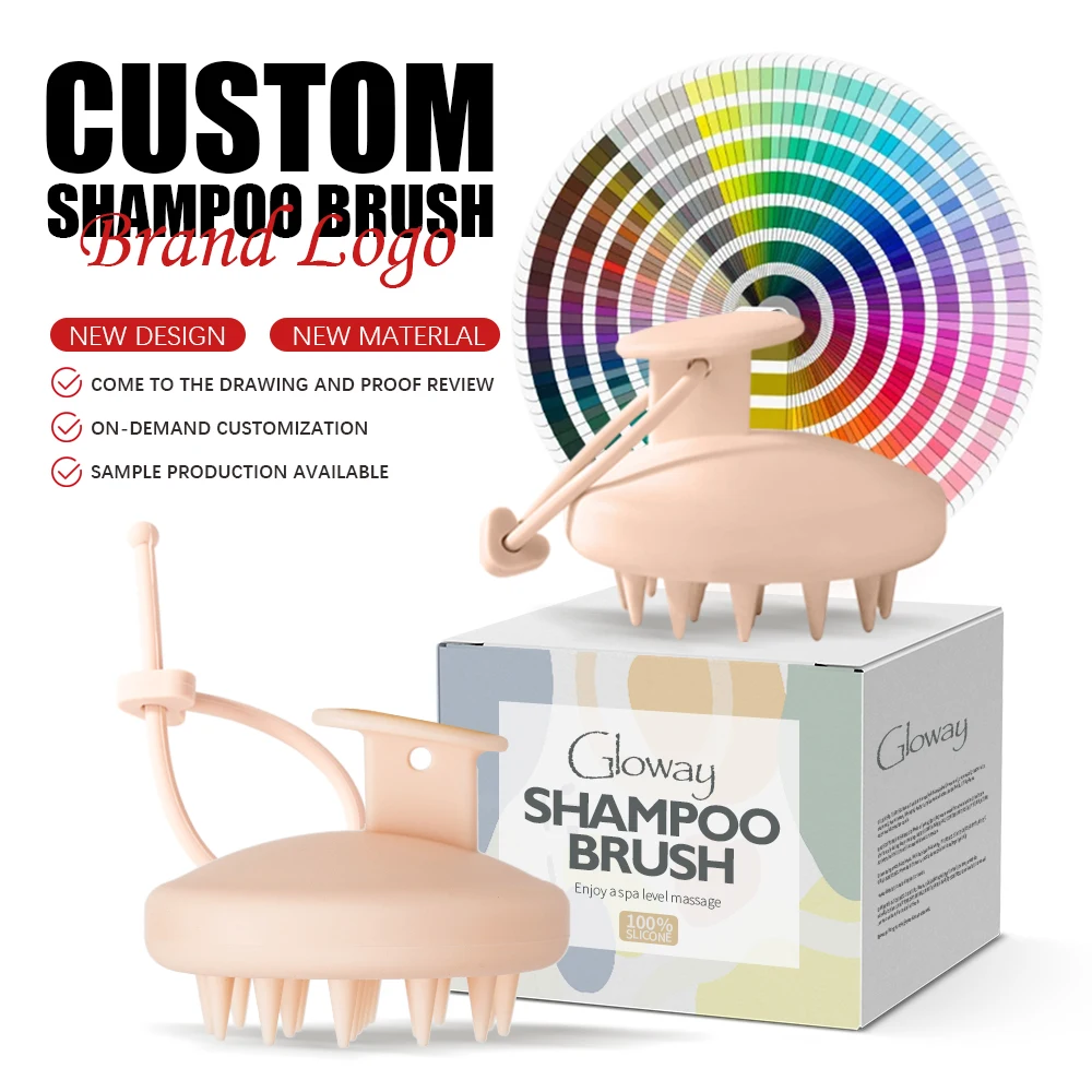 Scalp Scrubber Hair Washing Head Massage Silicone Shampoo Brush Scalp Care Massager Shampoo Detangler Hair Brush For Hair Growth