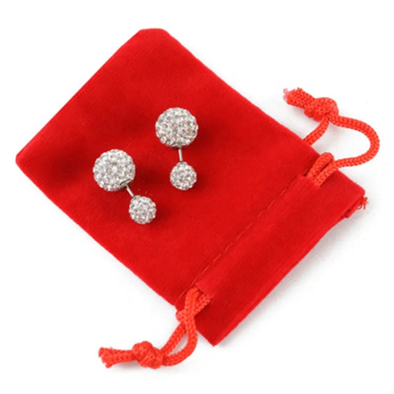 
Wholesale Drawstring Velvet Pouch Sachet Gift Bag For Jewelry Wedding Things Party Bead Container Storage 