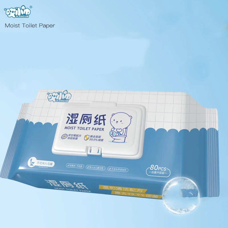 Individual Packaging Purified Water Wet Toilet Paper Ro Cleansing Wipes Flushable Moist Toilet Wet Wipes