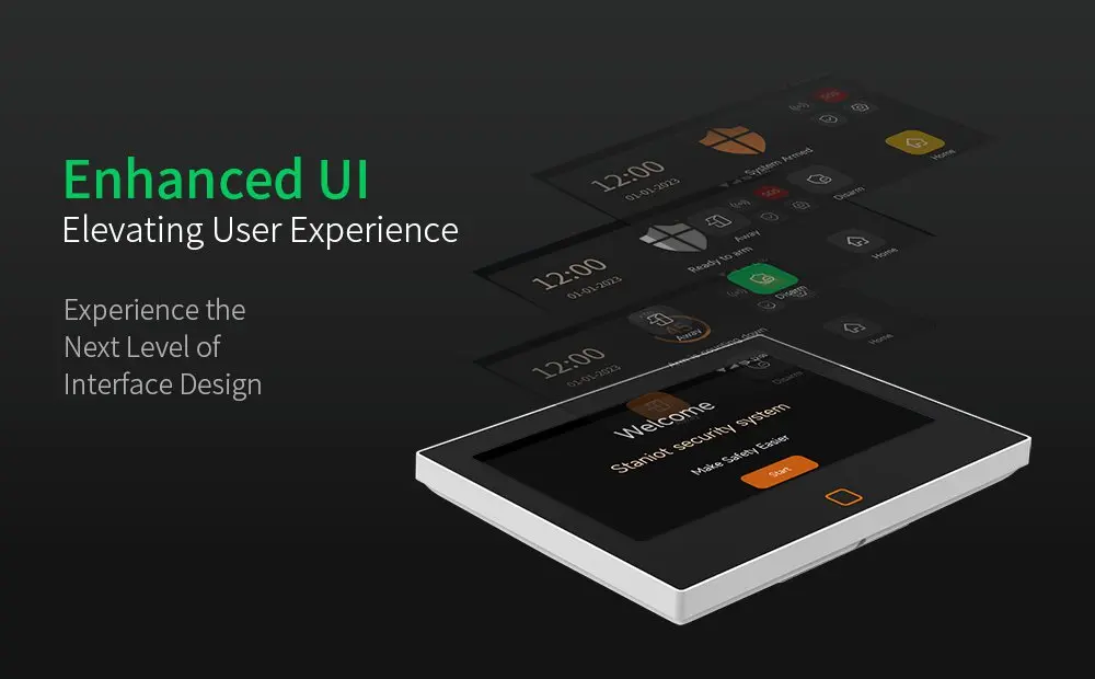 WiFi 4G Wireless Home Security Alarm System 7-inch Smart Panel Support Wired Wireless Zones Easy Use