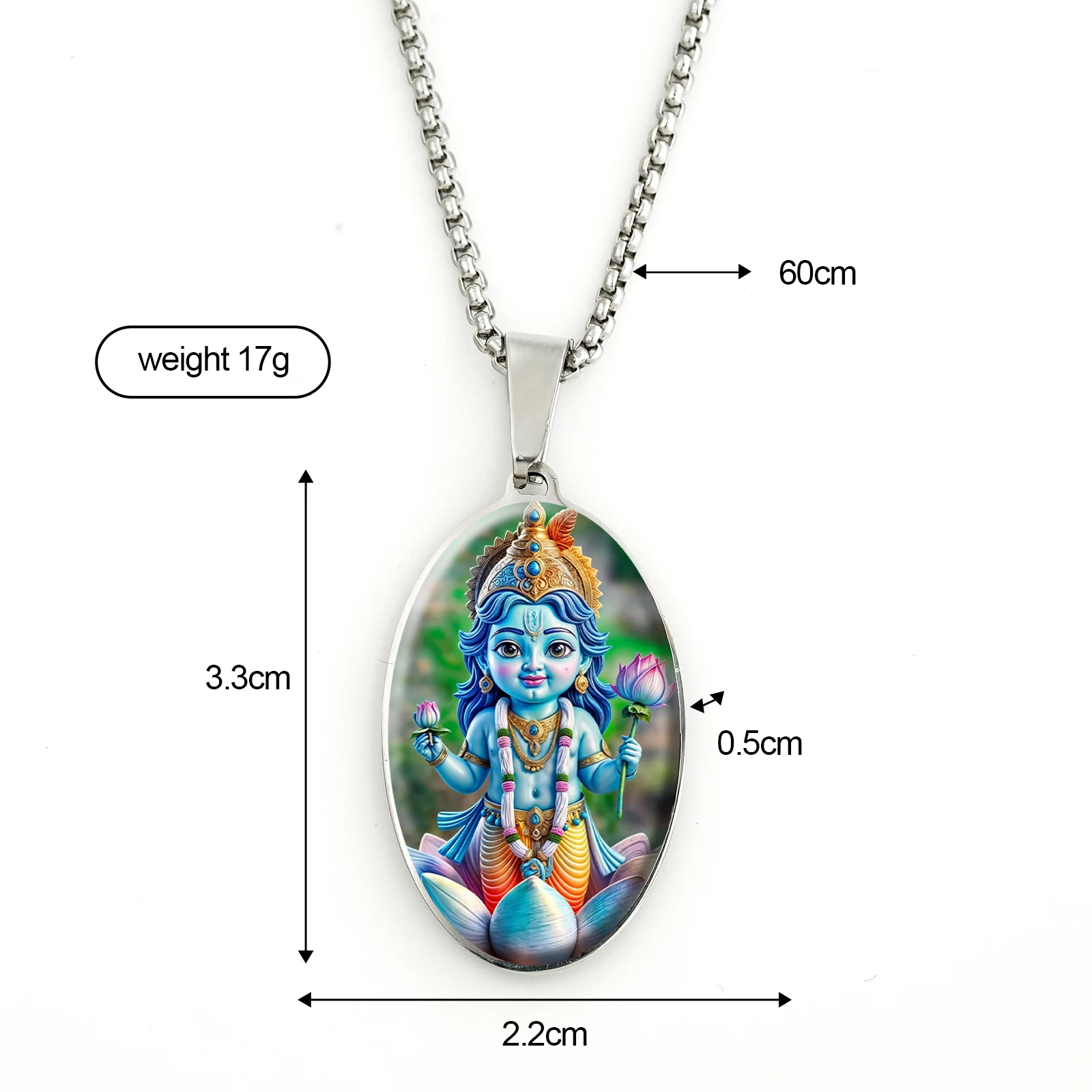 Hot Sale Hinduism Indian Religious Jewelry Stainless Steel  Pendant Necklaces for Men Women