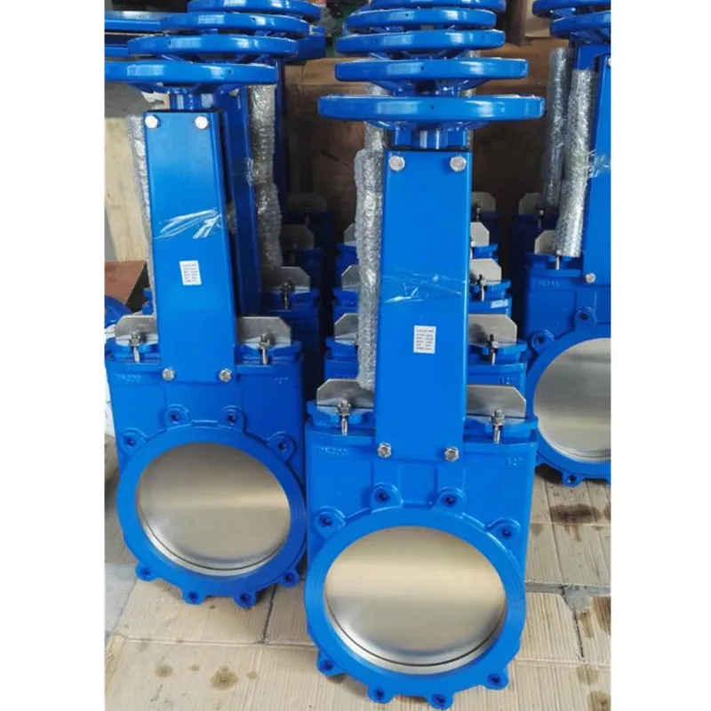 PN10 Bear Gear Wafer Knife Gate Valve 10 inch through conduit lug type Factory direct sales