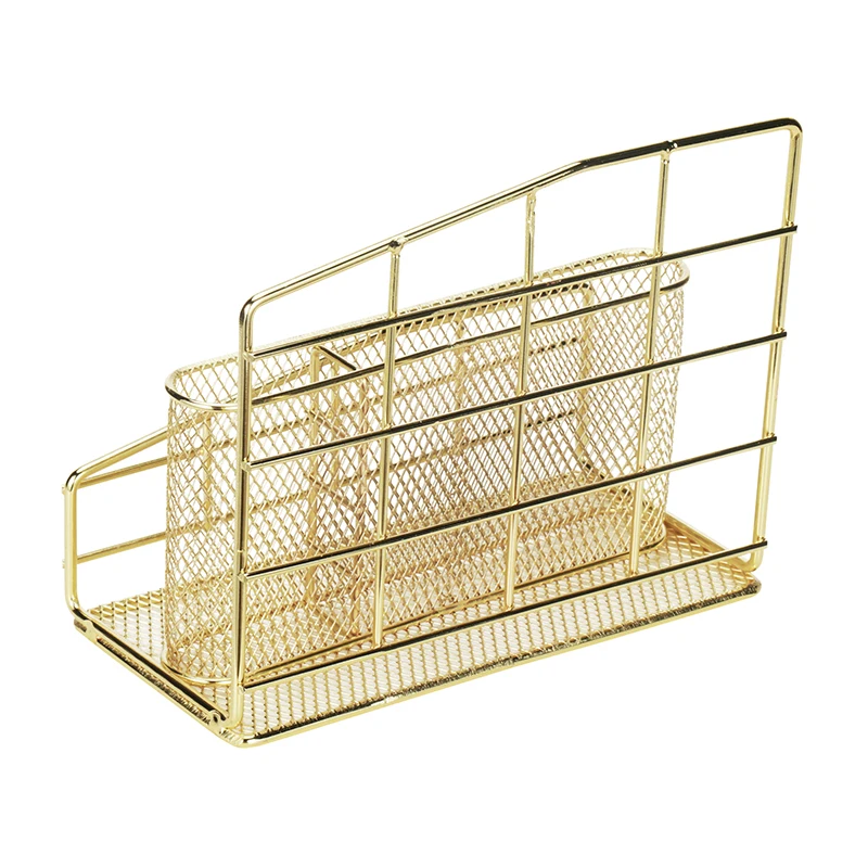 Настольный аксессуар Comix, офисные принадлежности, Радужный держатель для ручек, Сетчатый Контейнер для карандашей, настольный органайзер из металлической проволоки