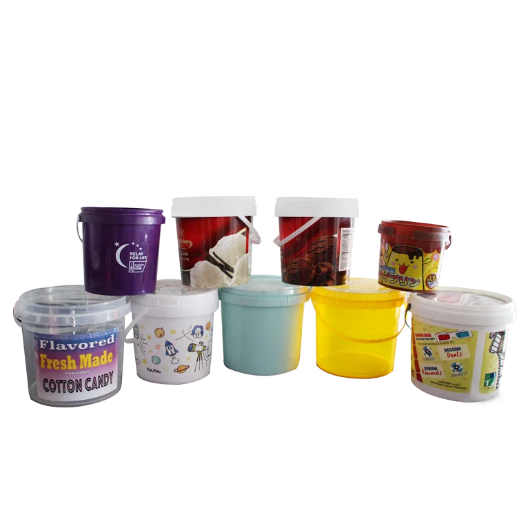 Wholesale Custom Round Plastic Food Containers Bucket Packaging Cheese Storage Box with Lids