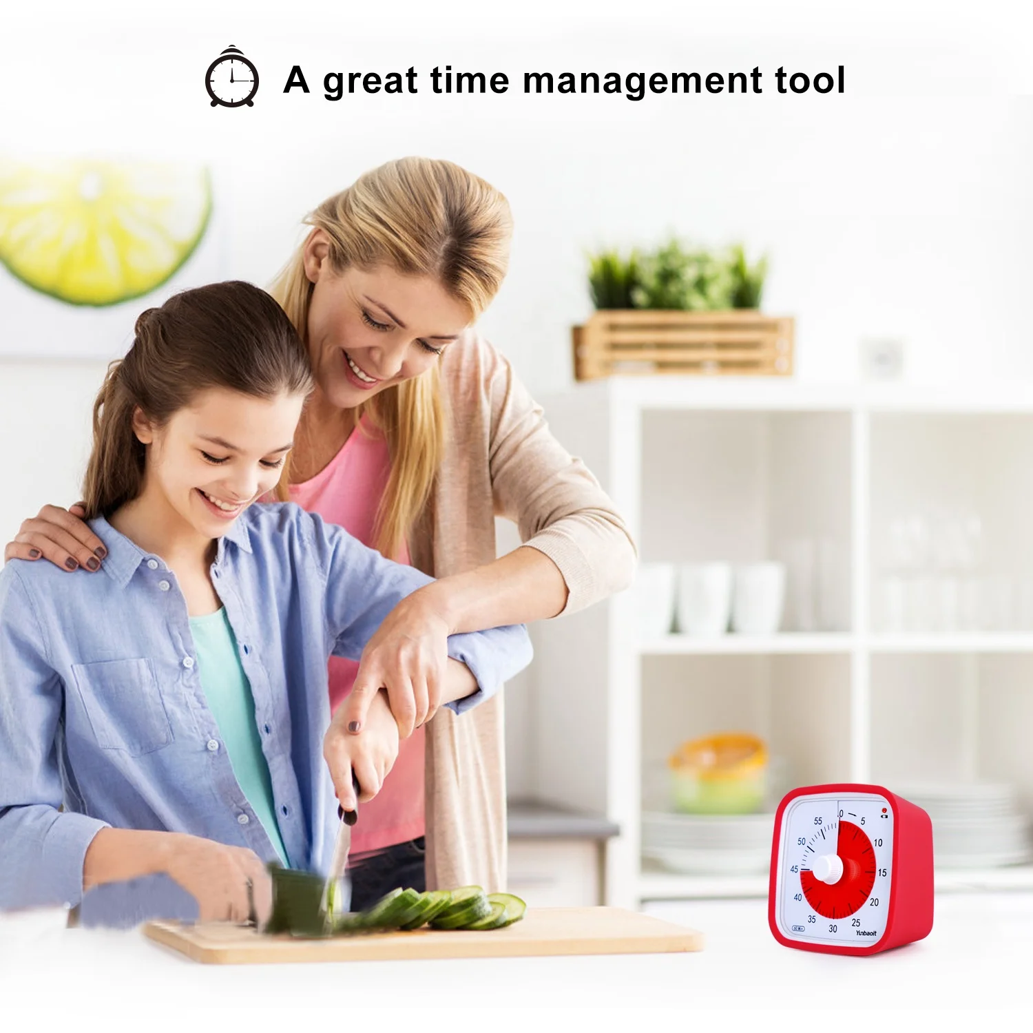 Yunbaoit New Kitchen Countdown Timer 60 Minute Visual Silent Analog Timer Wholesale Or OEM