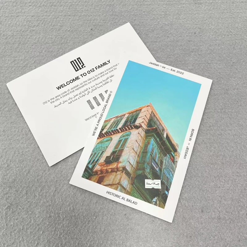 Recyclable Paper Thank You Card For Small Business Color Printing Postcard Custom Print