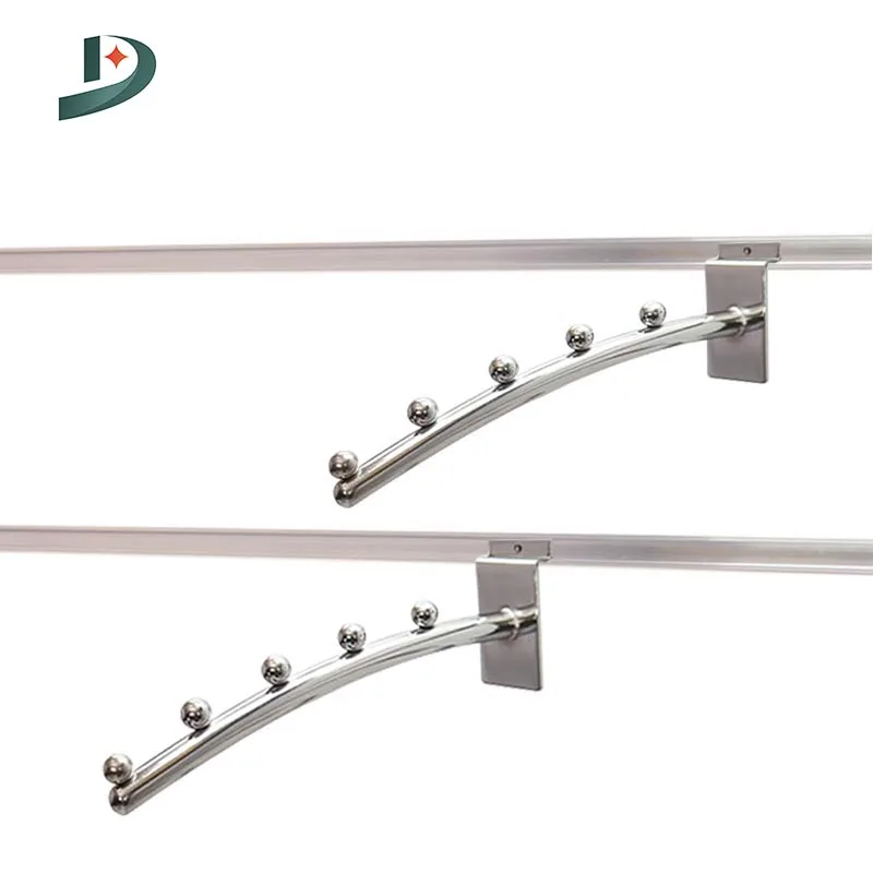 Metal Silver Chrome Hooks Modern Design Storage  Display Metal Slatwall Clothing Hanging Hooks