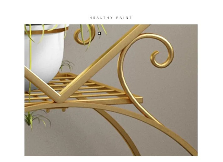 Balcony decoration wrought iron heart-shaped green radish flower rack shelf floor type multi-layer flower pot shelf with wheels