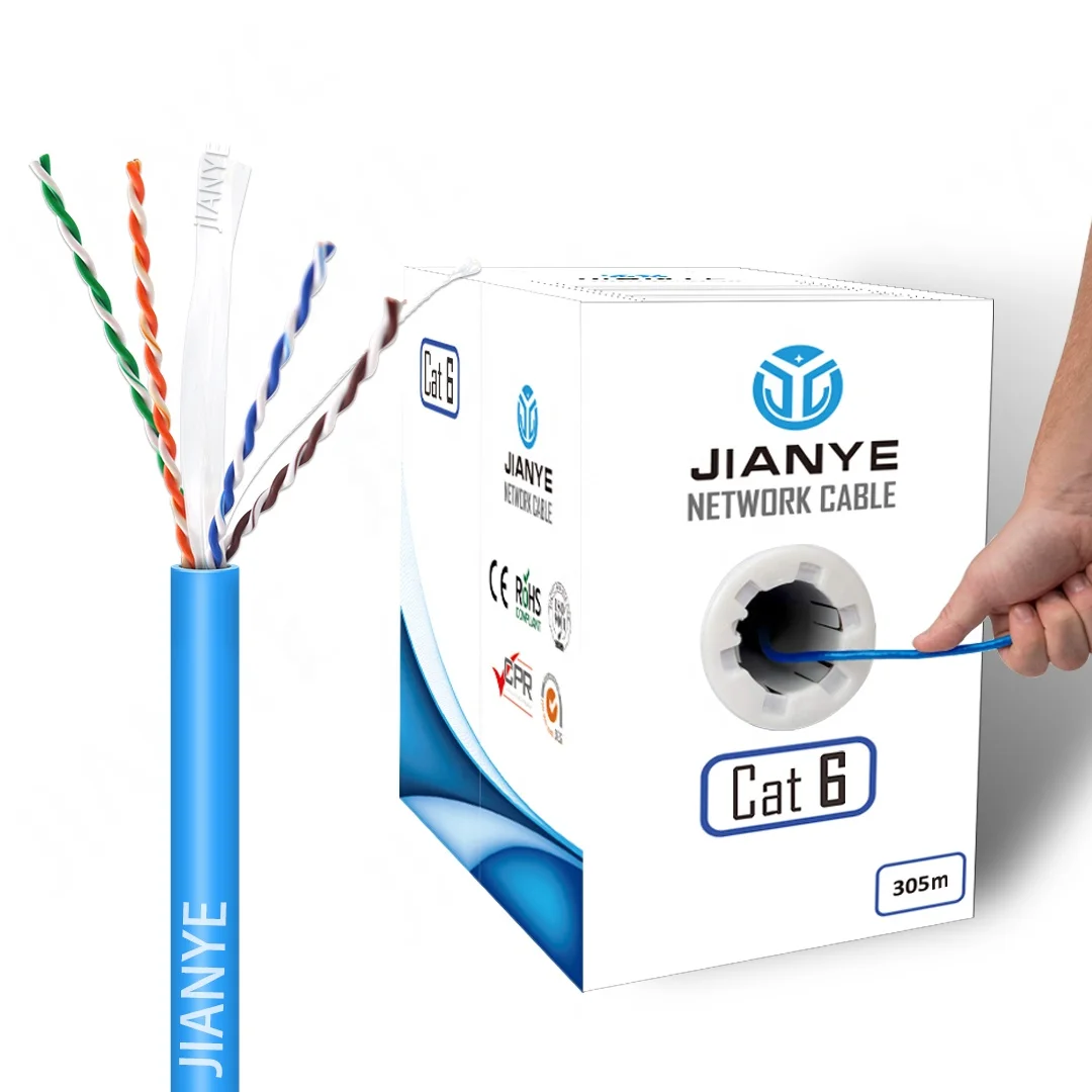 Неизолированный медный провод CCA lszh оболочка cat 6 кабель для сети 305 м ftp cat6 в