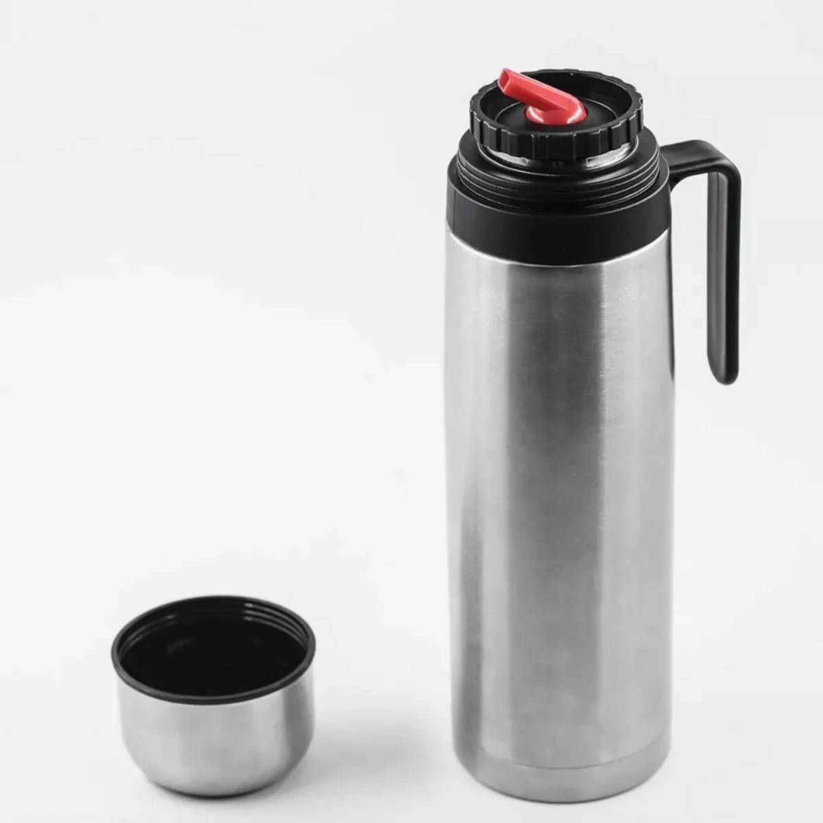 Termo De Acero Doble Capa Media Manija 1 L 24hs vacuum flask thermal bottle mates cup paraguay flask kit