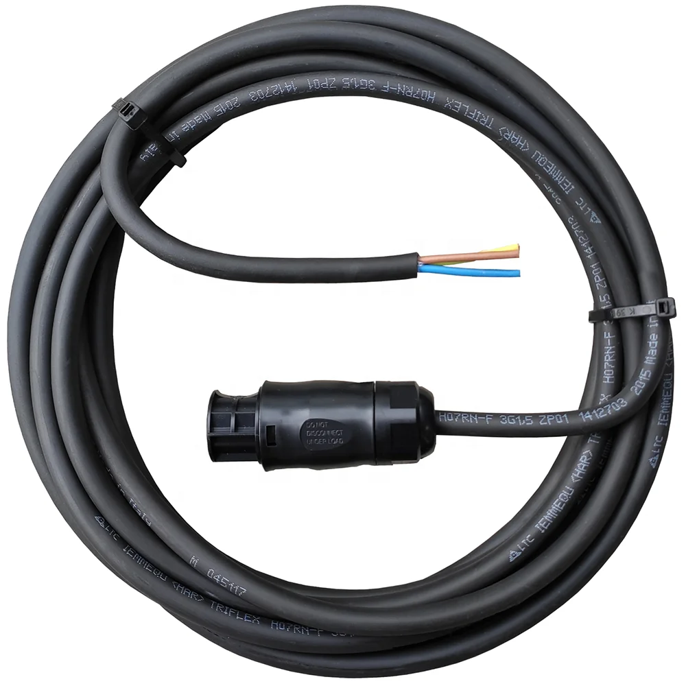 SCHUKO EXTENSION Rubber Cable For Outdoor Use IP44 H07RN-F 3G1.5 mm 5 m 10 m 20 m 25 m 30 m black