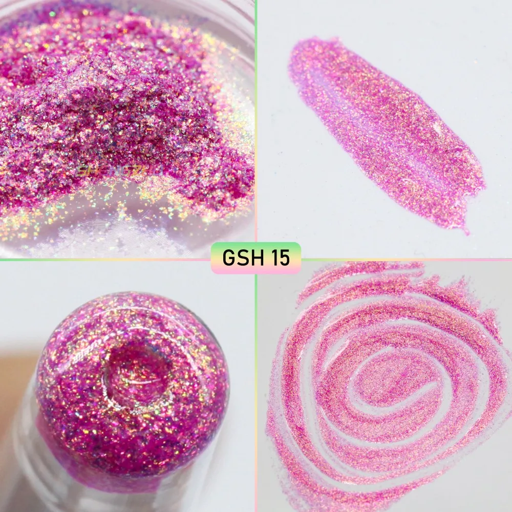 new color GSH15 pink eyeshadow color change chameleon candy aurora pigment loose powder pink shimmer eyeshadow powder pigment