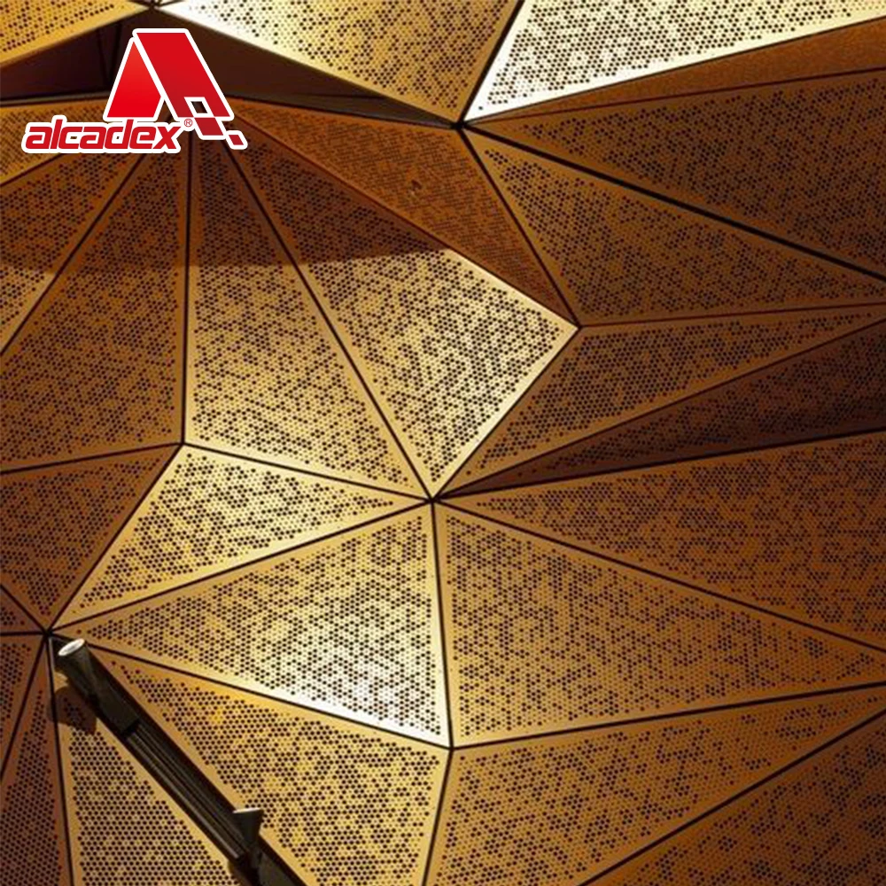 Customized Alcadex Exterior Wall Architectural Perforated Metal Aluminum Facade Cladding Panels