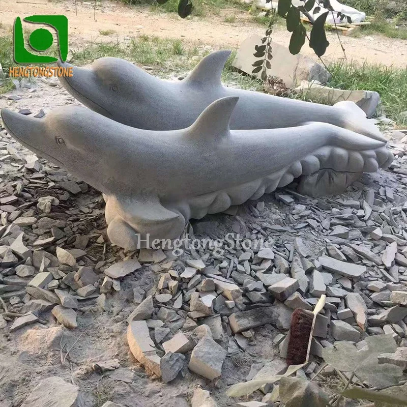 Декоративная мраморная скульптура дельфина статуя животного
