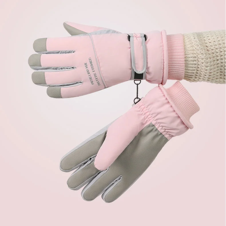 Custom design touchs snowboarding gloves ski mitten gloves waterproof skiing ski winter gloves for women