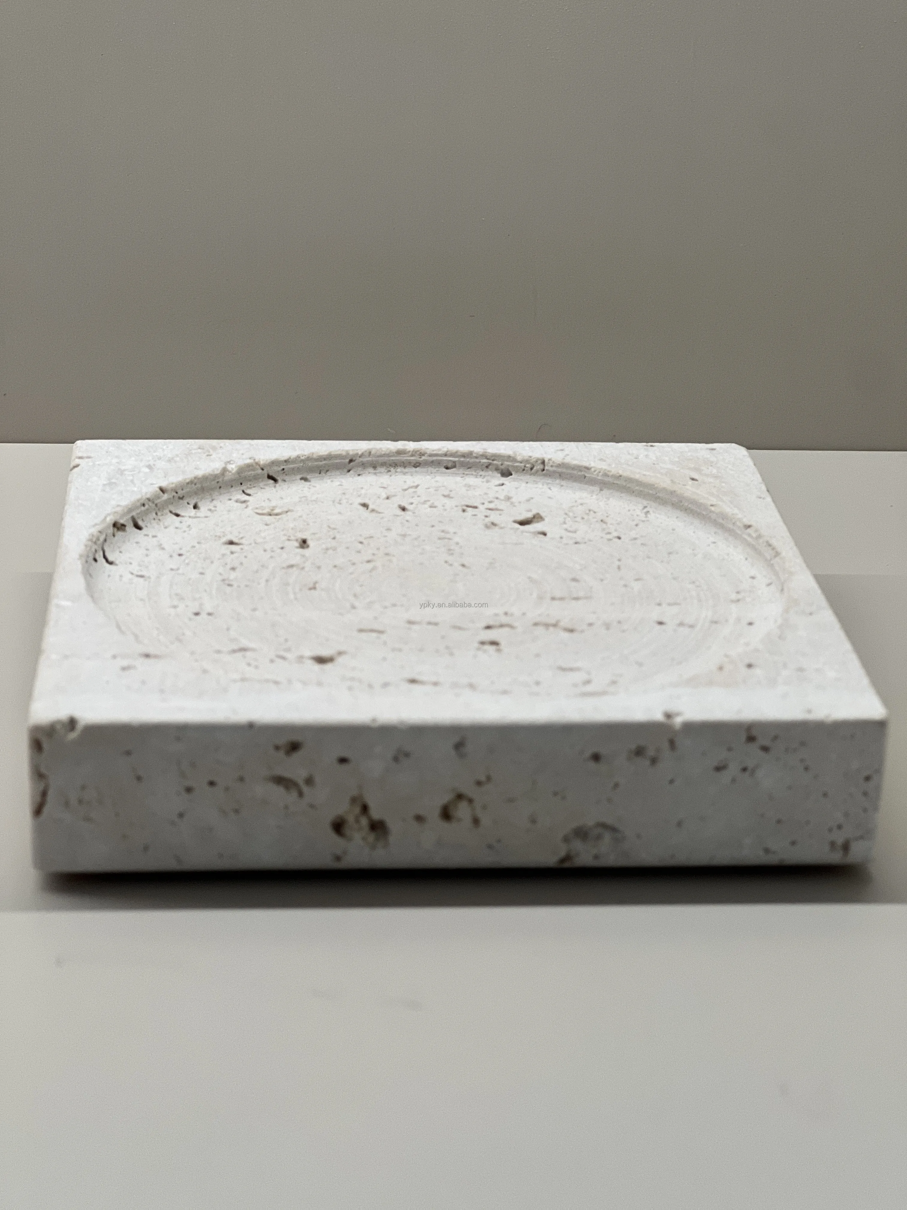 Luxury Coasters for Drinks Natural Travertine Coasters Precise Natural Marble Candle Coaster