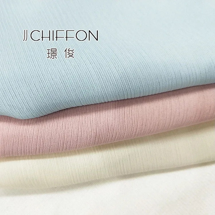 Hot Selling Heavy Crinkle Chiffon  Polyester  Stretch Yoryu Chiffon  For Summer