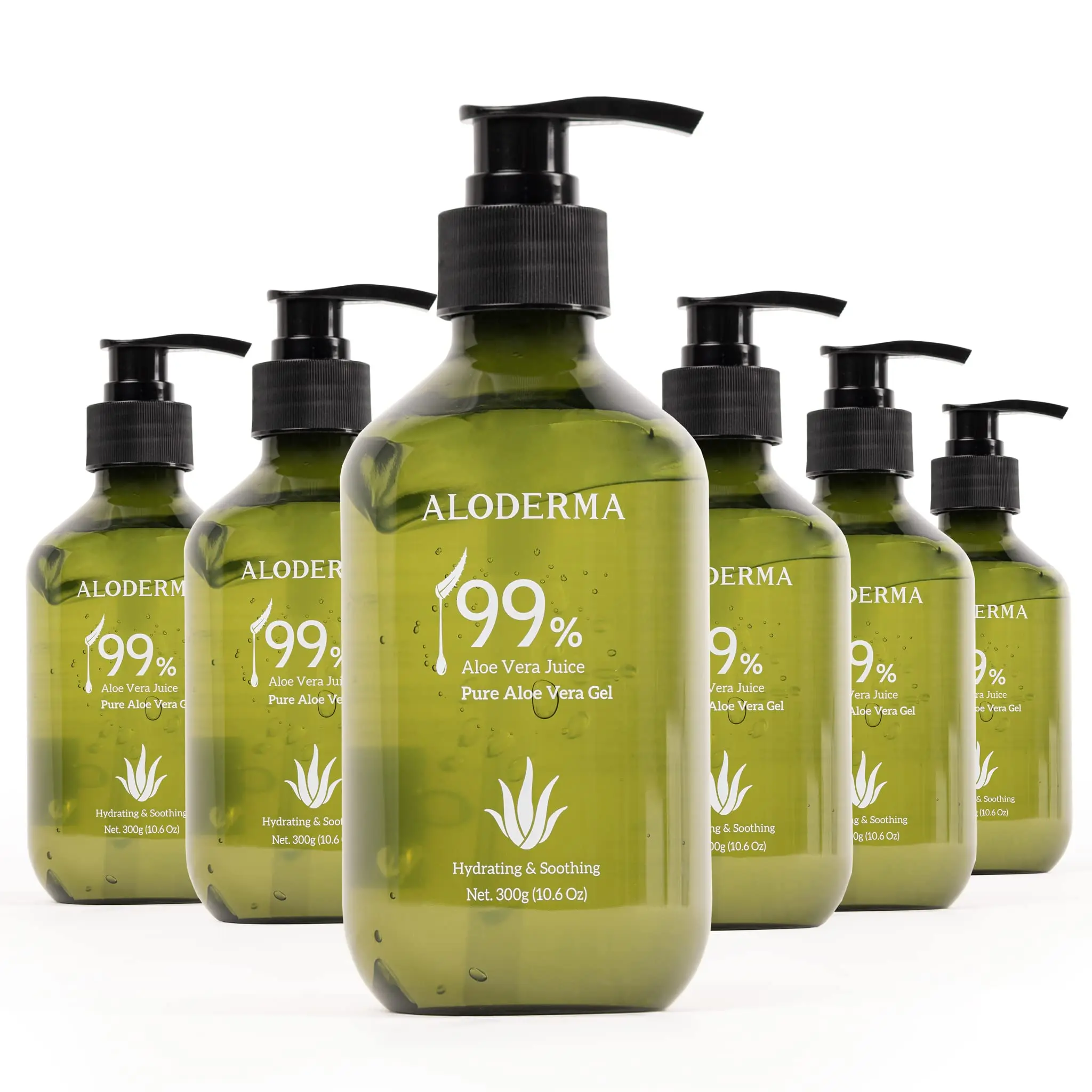 OEM Private Label Nourishing Aloe Vera Gel For Face Natural Organic 99% Pure Aloe Vera Gel Dispenser Pump For Aloe Gel 300g