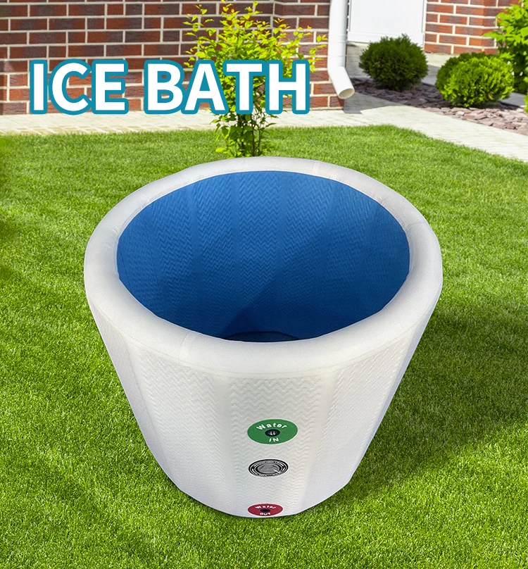 Inflatable Pool Cold Water Plunge Recovery Barrel Outdoor chiller inflatable portable ice tub bath with chiller filter
