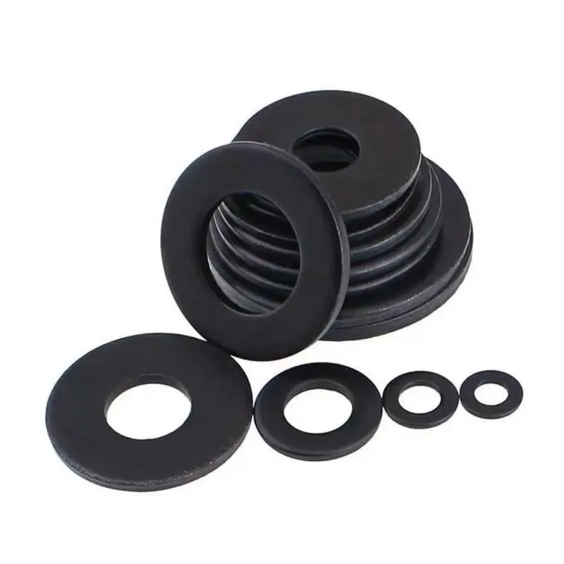 Flat washers  Wholesale carbon steel  washers  black oxide geade4/8/10 M2-M30 DIN125 GB97