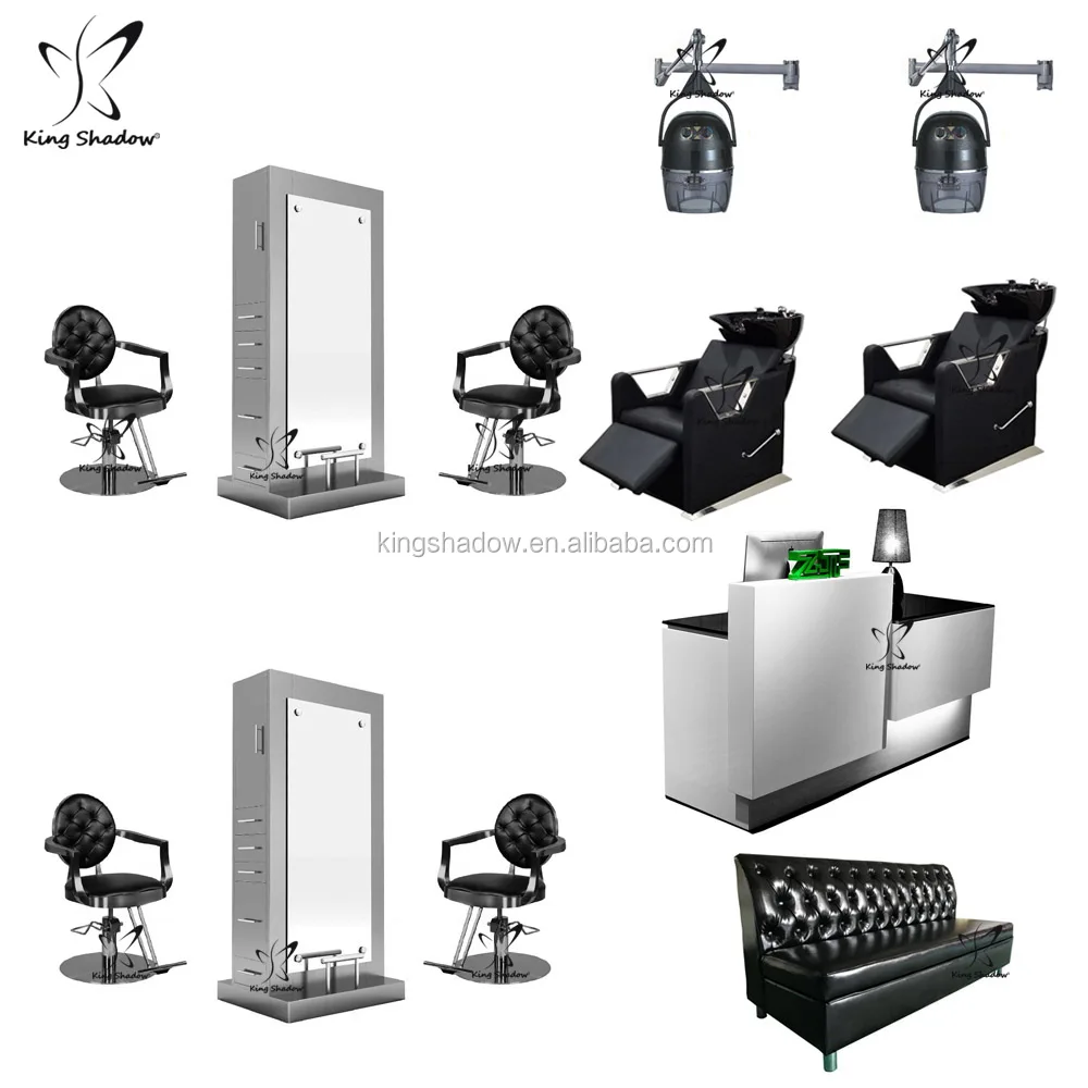 Hair Salon Furniture Set Salon Stations Hairdressing Chairs Backwash Unit Diamond Shampoo Chairs