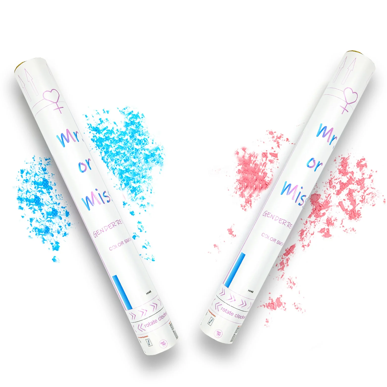 Blue or Pink Confetti Cannon popper gender reveal