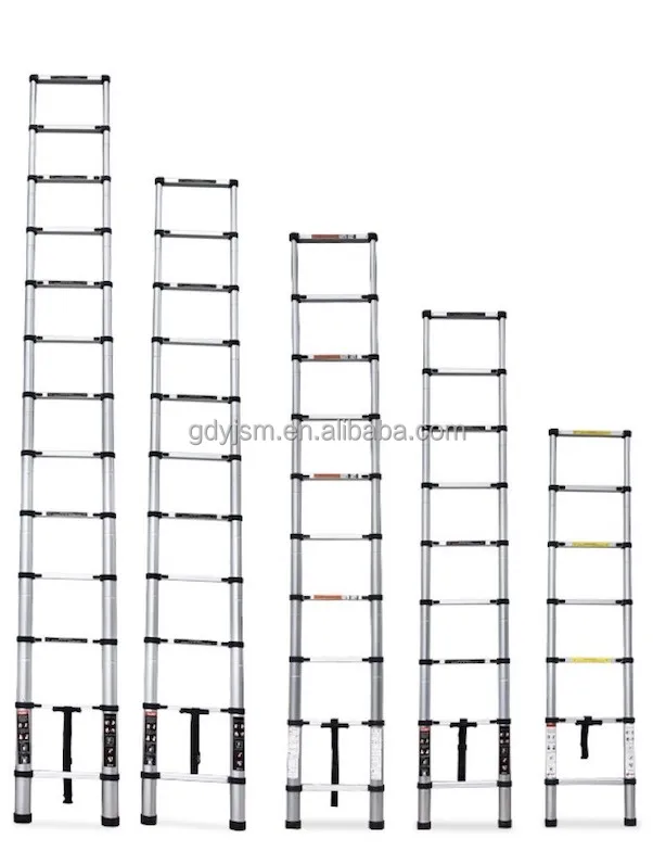 Extendable Single Straight Aluminum Telescopic Ladders High Quality Folding Step